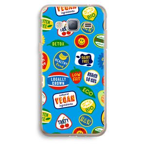CaseCompany Fruitsticker: Samsung Galaxy J3 (2016) Transparant Hoesje