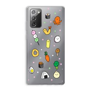 CaseCompany Happy bento friends: Samsung Galaxy Note 20 / Note 20 5G Transparant Hoesje