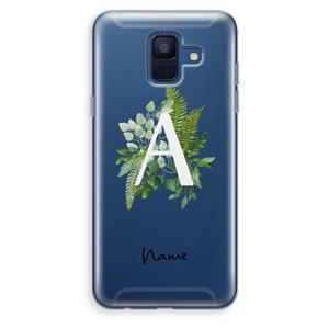 CaseCompany Green Brush: Samsung Galaxy A6 (2018) Transparant Hoesje