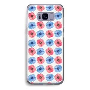 CaseCompany Klaproosjes: Samsung Galaxy S8 Plus Transparant Hoesje