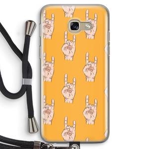 CaseCompany Rock: Samsung Galaxy A5 (2017) Transparant Hoesje met koord