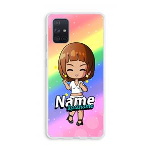 CaseCompany Chibi Maker vrouw: Galaxy A71 Transparant Hoesje