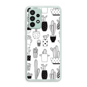 CaseCompany Cactusmotief: Samsung Galaxy A52s 5G Transparant Hoesje