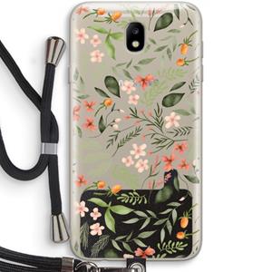CaseCompany Sweet little flowers: Samsung Galaxy J7 (2017) Transparant Hoesje met koord