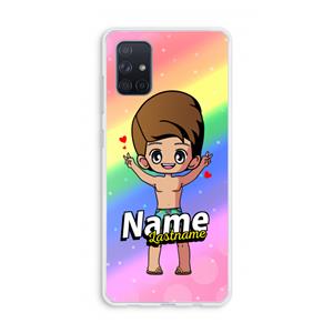 CaseCompany Chibi Maker man: Galaxy A71 Transparant Hoesje