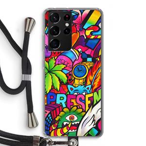 CaseCompany Represent: Samsung Galaxy S21 Ultra Transparant Hoesje met koord