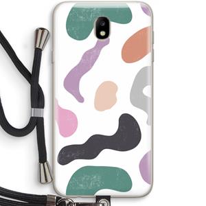 CaseCompany Memphis Shapes: Samsung Galaxy J7 (2017) Transparant Hoesje met koord
