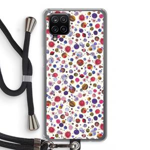 CaseCompany Planets Space: Samsung Galaxy A12 Transparant Hoesje met koord