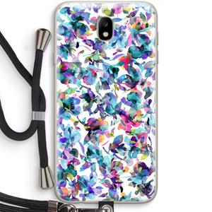 CaseCompany Hibiscus Flowers: Samsung Galaxy J7 (2017) Transparant Hoesje met koord