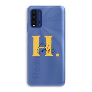 CaseCompany Amber Script: Xiaomi Redmi 9T Transparant Hoesje