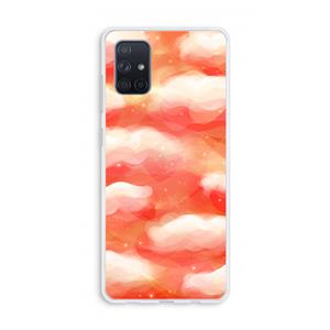 CaseCompany Lichte Wolken: Galaxy A71 Transparant Hoesje