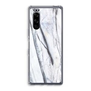 CaseCompany Gestreepte marmer: Sony Xperia 5 Transparant Hoesje