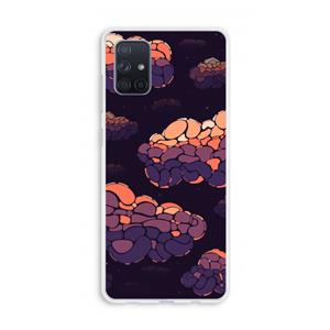 CaseCompany Patroon Wolken: Galaxy A71 Transparant Hoesje