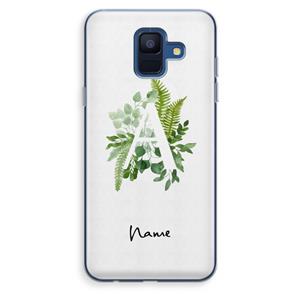 CaseCompany Green Brush: Samsung Galaxy A6 (2018) Transparant Hoesje