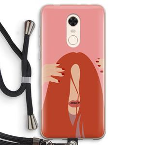 CaseCompany Woke up like this: Xiaomi Redmi 5 Transparant Hoesje met koord