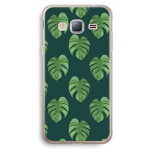 CaseCompany Monstera leaves: Samsung Galaxy J3 (2016) Transparant Hoesje