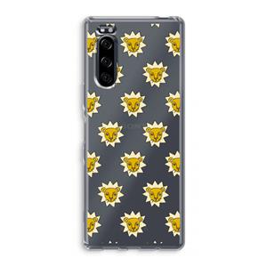 CaseCompany Leeuwenkoppen: Sony Xperia 5 Transparant Hoesje