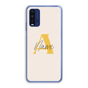 CaseCompany Amber Script: Xiaomi Redmi 9T Transparant Hoesje