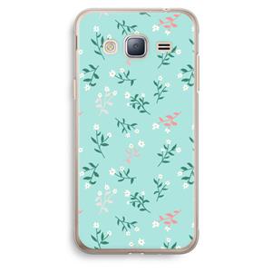 CaseCompany Small white flowers: Samsung Galaxy J3 (2016) Transparant Hoesje
