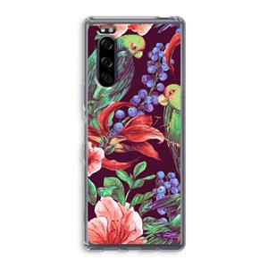 CaseCompany Papegaaien: Sony Xperia 5 Transparant Hoesje