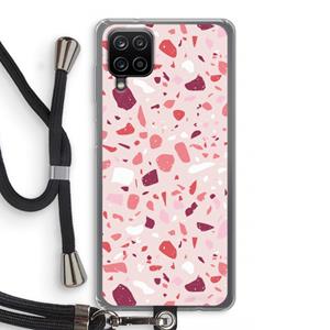 CaseCompany Terrazzo N°15: Samsung Galaxy A12 Transparant Hoesje met koord