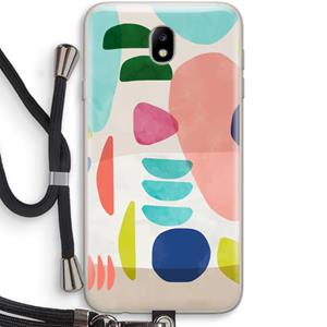 CaseCompany Bold Rounded Shapes: Samsung Galaxy J7 (2017) Transparant Hoesje met koord