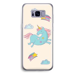CaseCompany Vliegende eenhoorn: Samsung Galaxy S8 Plus Transparant Hoesje
