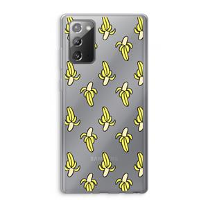 CaseCompany Bananas: Samsung Galaxy Note 20 / Note 20 5G Transparant Hoesje
