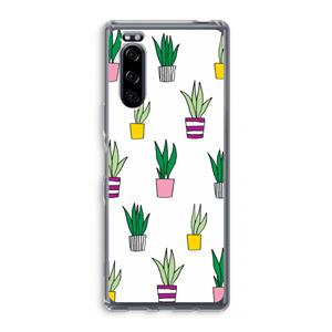 CaseCompany Sanseveria: Sony Xperia 5 Transparant Hoesje
