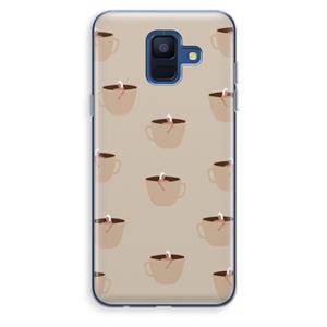 CaseCompany Morning coffee: Samsung Galaxy A6 (2018) Transparant Hoesje