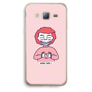 CaseCompany Hartje: Samsung Galaxy J3 (2016) Transparant Hoesje