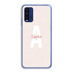 CaseCompany Strawberry Milkshake: Xiaomi Redmi 9T Transparant Hoesje