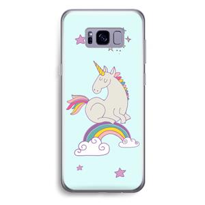CaseCompany Regenboog eenhoorn: Samsung Galaxy S8 Plus Transparant Hoesje