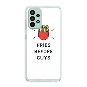 CaseCompany Fries before guys: Samsung Galaxy A52s 5G Transparant Hoesje