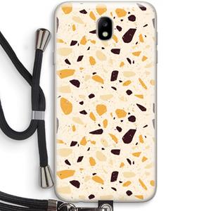 CaseCompany Terrazzo N°13: Samsung Galaxy J7 (2017) Transparant Hoesje met koord