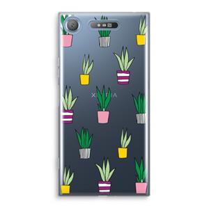CaseCompany Sanseveria: Sony Xperia XZ1 Transparant Hoesje