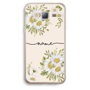 CaseCompany Daisies: Samsung Galaxy J3 (2016) Transparant Hoesje