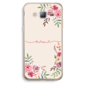 CaseCompany Rozen: Samsung Galaxy J3 (2016) Transparant Hoesje