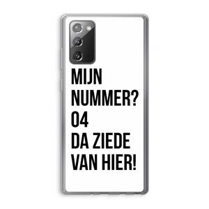 CaseCompany Da ziede van hier: Samsung Galaxy Note 20 / Note 20 5G Transparant Hoesje