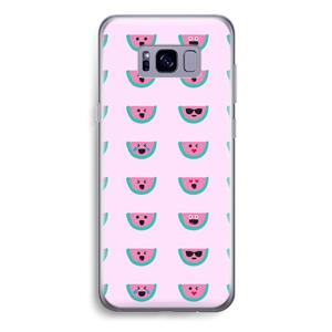 CaseCompany Smiley watermeloenprint: Samsung Galaxy S8 Plus Transparant Hoesje