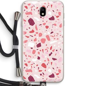CaseCompany Terrazzo N°15: Samsung Galaxy J7 (2017) Transparant Hoesje met koord