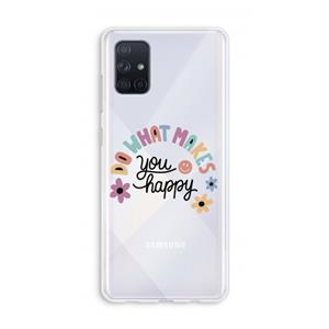 CaseCompany Happy days: Galaxy A71 Transparant Hoesje