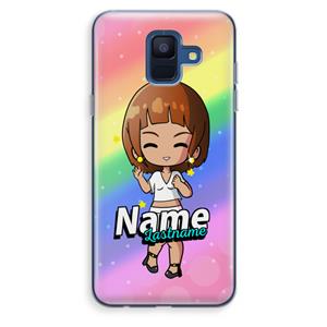 CaseCompany Chibi Maker vrouw: Samsung Galaxy A6 (2018) Transparant Hoesje