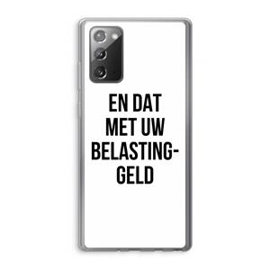 CaseCompany Belastinggeld: Samsung Galaxy Note 20 / Note 20 5G Transparant Hoesje