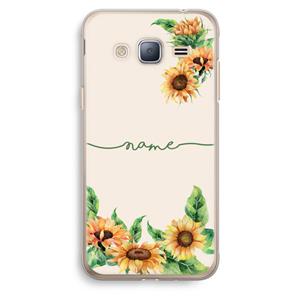 CaseCompany Zonnebloemen: Samsung Galaxy J3 (2016) Transparant Hoesje