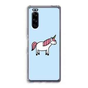 CaseCompany Eenhoorn: Sony Xperia 5 Transparant Hoesje