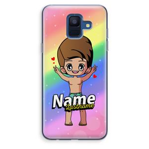 CaseCompany Chibi Maker man: Samsung Galaxy A6 (2018) Transparant Hoesje