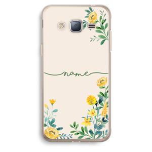 CaseCompany Gele bloemen: Samsung Galaxy J3 (2016) Transparant Hoesje