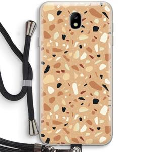 CaseCompany Terrazzo N°17: Samsung Galaxy J7 (2017) Transparant Hoesje met koord