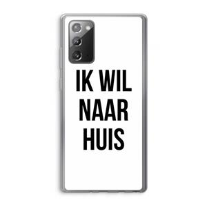 CaseCompany Ik wil naar huis: Samsung Galaxy Note 20 / Note 20 5G Transparant Hoesje